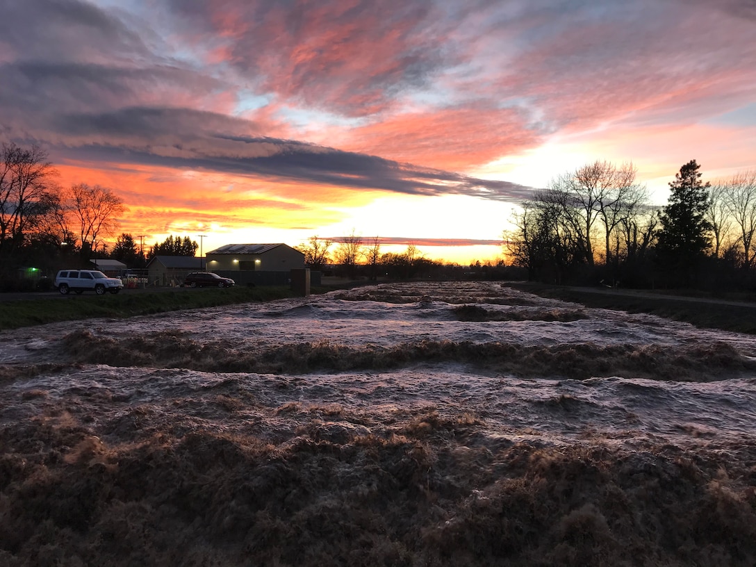 Mill Creek Channel at sunset on Feb. 7.