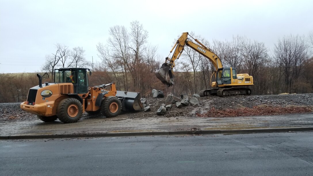 Walla Walla District Corps of Engineers floodfighting efforts in Milton Freewater on Friday Feb. 7.