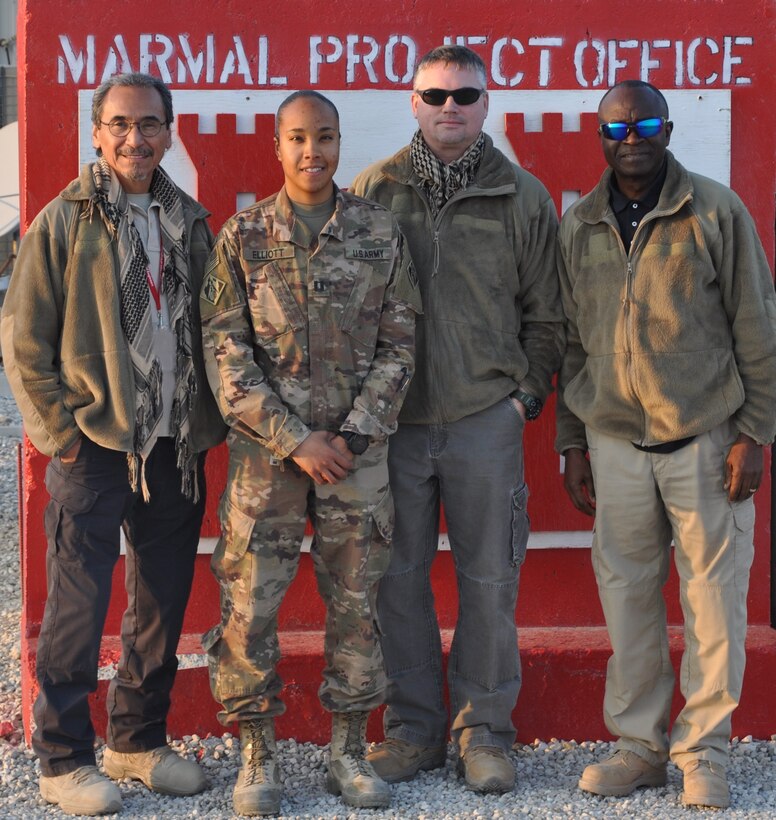 Members from the Marmal Project Office bid farewell to Cpt. Jordan Elliott, their Officer in Charge.