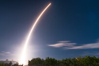 United Launch Alliance's Atlas V rocket carries the Solar Orbiter into space as it launches on Feb. 9, 2020, at Cape Canaveral Air Force Station, Fla. The Solar Orbiter is a Sun-observing satellite which is intended to perform measurements of the inner heliosphere and perform close observations of the polar regions of the Sun. (U.S. Air Force photo by Joshua Conti)