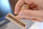 Photo of certification stamp