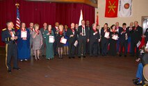 Members of the U.S. Army Field Artillery Association and U.S. Army Air Defense Artillery Association gather to induct nearly 30 of its newest members into the Order of Saint Barbara military society at Redstone Arsenal’s Summit Feb. 8, 2020. (U.S. Army photo by Jason B. Cutshaw)