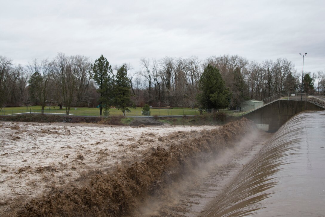 Mill Creek Diversion Dam near Rooks Park.