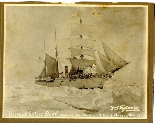 A photo of Revenue Cutter BEAR off Alaska