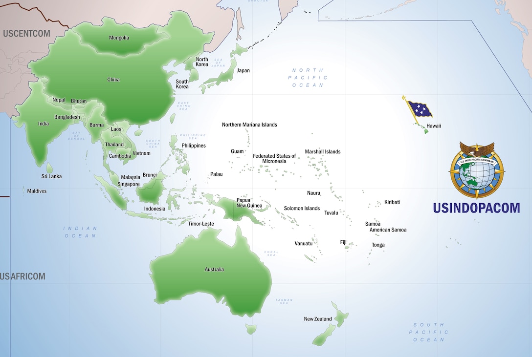 map of U.S. Indo-Pacific