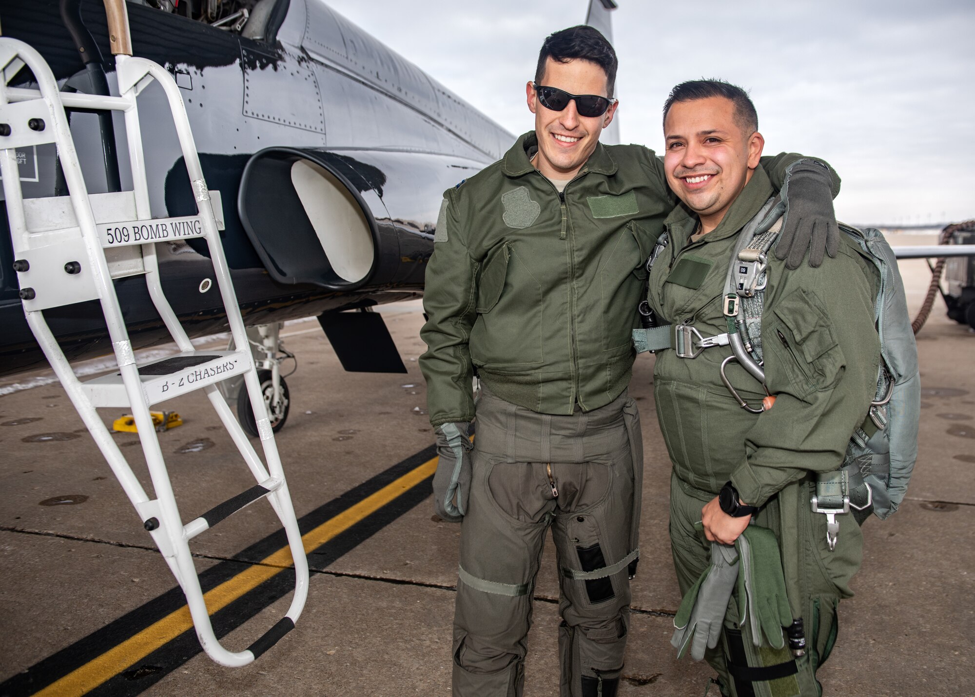 Senior Airman Juan Maese receives incentive flight.