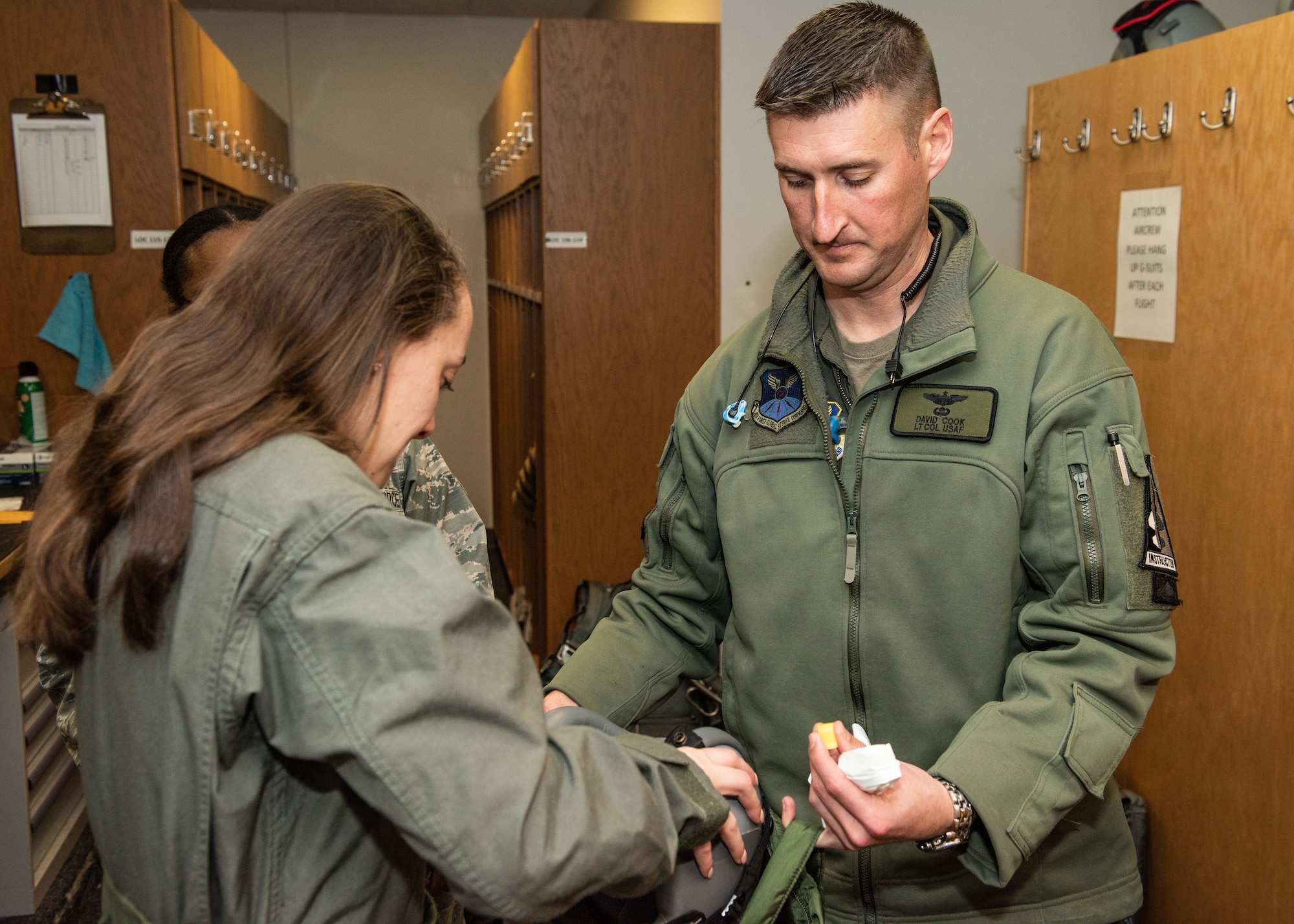 Senior Airman Juan Riley Fulton receives incentive flight.