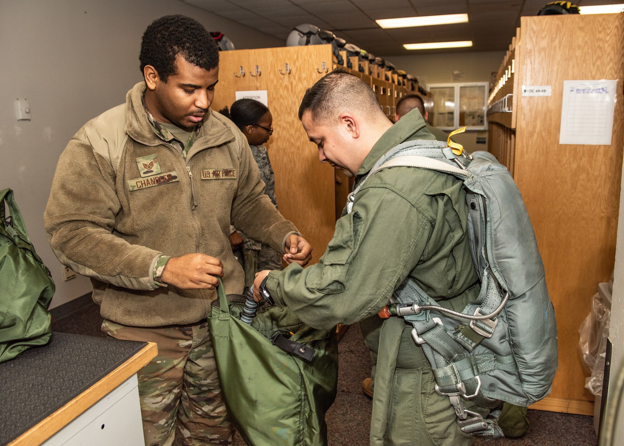 Senior Airman Juan Maese receives incentive flight.