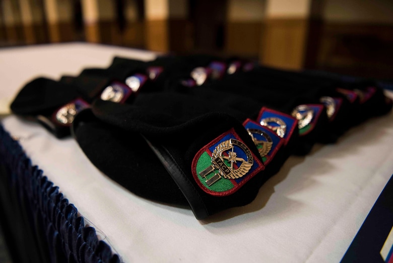 Hawk 110 becomes the first Tactical Air Control Party (TACP) special warfare class to graduate under the new Air Force special code change to 1Z3X1 and new curriculum at Joint Base San Antonio-Lackland, Texas, Dec. 13, 2019. Hawk 110 is the first class to graduate under the new Special Warfare Training Wing, formerly known as the Battlefield Airmen Training Group, with the first Air Force specialty code change which helps streamline processes for special warfare units. (U.S. Air Force photo by Senior Airman Marco A. Gomez)