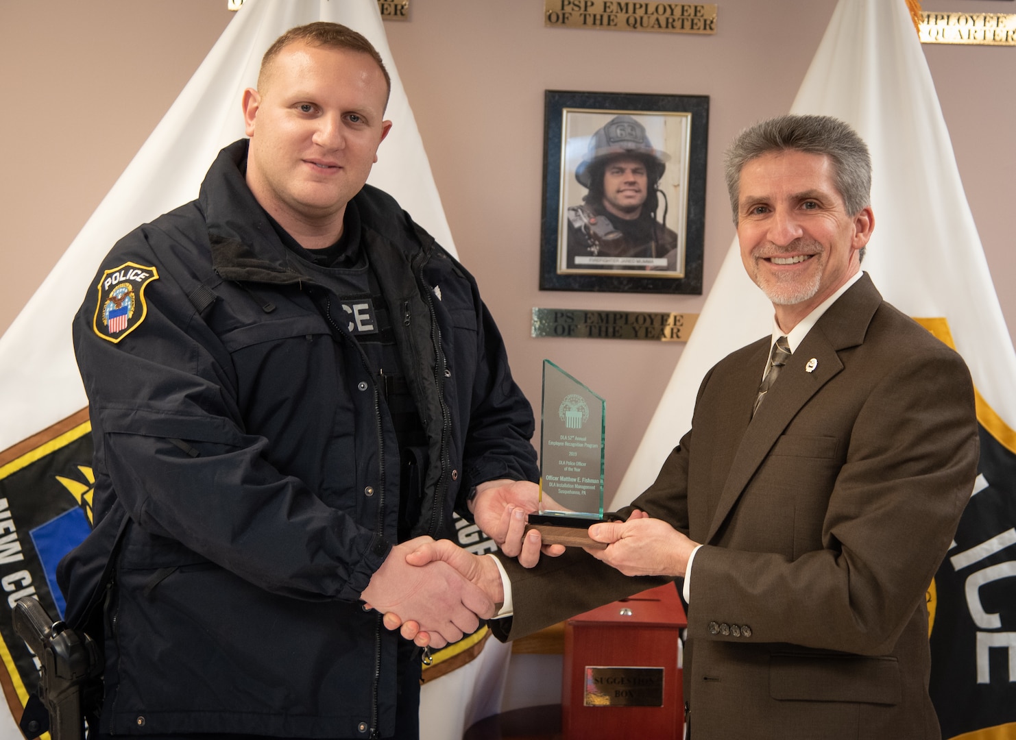 DLA Installation Management Susquehanna emergency personnel, first responders receive recognition for outstanding accomplishments