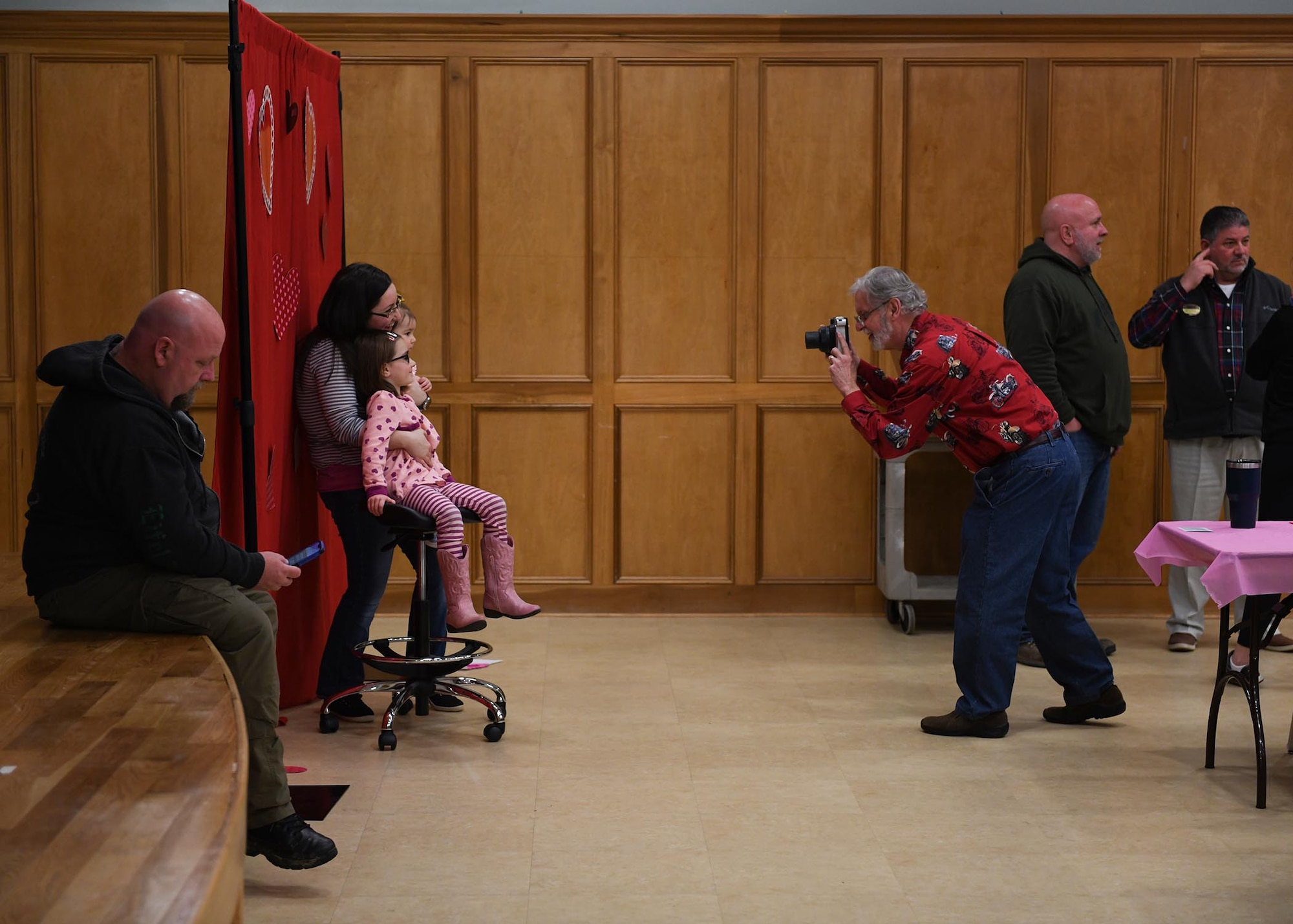 Airmen come together for a deployed family dinner social event