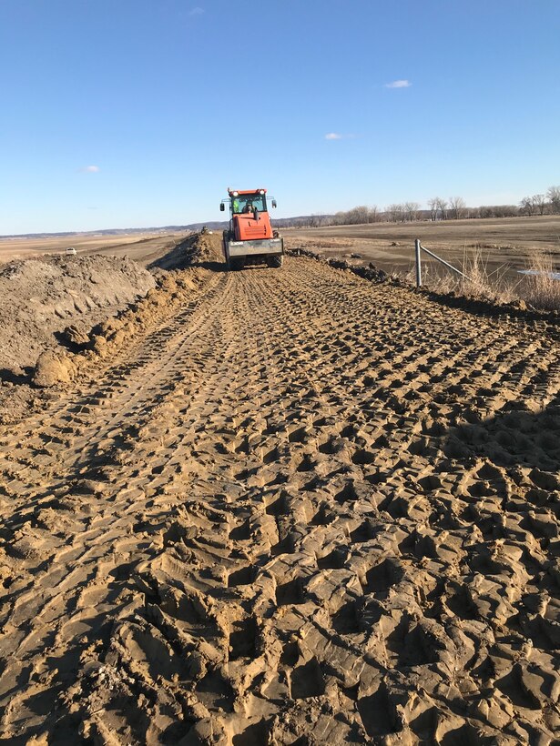 Levee L611-L614 has been restored to its pre-flood height.