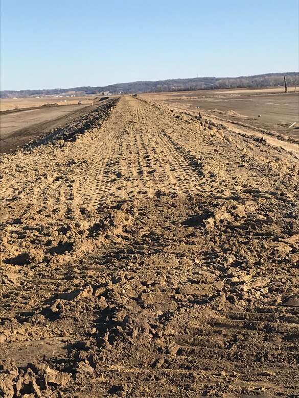 Levee L611-L614 has been restored to its pre-flood height.