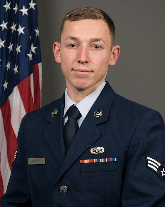Senior Airman Ronald Johnson, 403rd Aircraft Maintenance Squadron crew chief, official photo. Johnson won the 403rd Wing 2019 Airman of the Year award. (Courtesy photo)