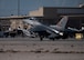 An aircraft takes off.