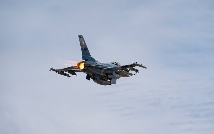 Aircraft is flying in the sky.