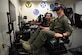 Second Lt. Matthew Demarco, 14th Student Squadron student pilot, operates the virtual reality flight simulation equipment while Lt. Col. Christopher Harris, 41st Flying Training Squadron chief pilot and director of innovation flight, instructs him Feb. 11, 2020, on Columbus Air Force Base, Miss. In the VR simulation students can practice everything from starting up the aircraft to landing it. The ability to use VR tools extends the students familiarity with the aircraft they are going to fly before they step foot in it. (U.S. Air Force photo by Airman 1st Class Jake Jacobsen)
