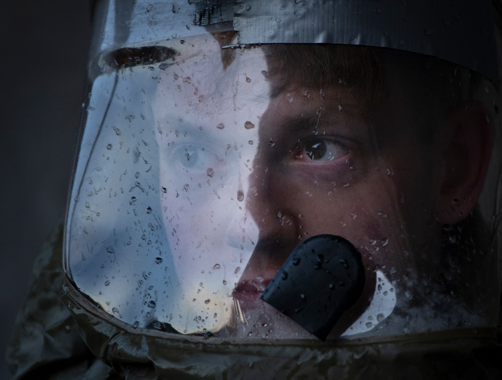An Airman assigned to the 48th Medical Group sets-up a decontamination zone during a ‘Furious 48’ exercise at Royal Air Force Lakenheath, England, Feb. 12, 2020. Exercises like this ensure medical personnel are trained and ready to forward deploy and provide care in any contingency environment. (U.S. Air Force photo by Airman 1st Class Madeline Herzog)