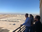 Defense Contract Management Agency Phoenix employees receive a tour of Luke Air Force Base as they prepare to relocated to their new headquarters on the base once remodeling is complete.
