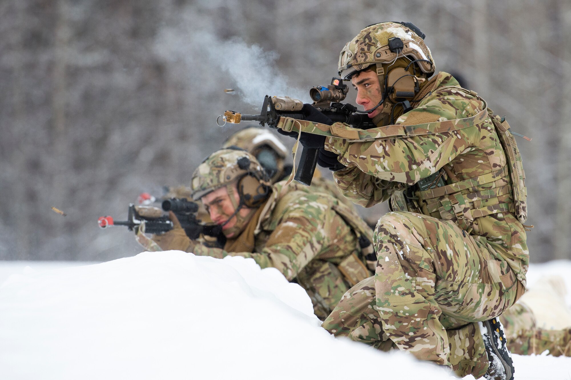 Airmen engage simulated opposing forces