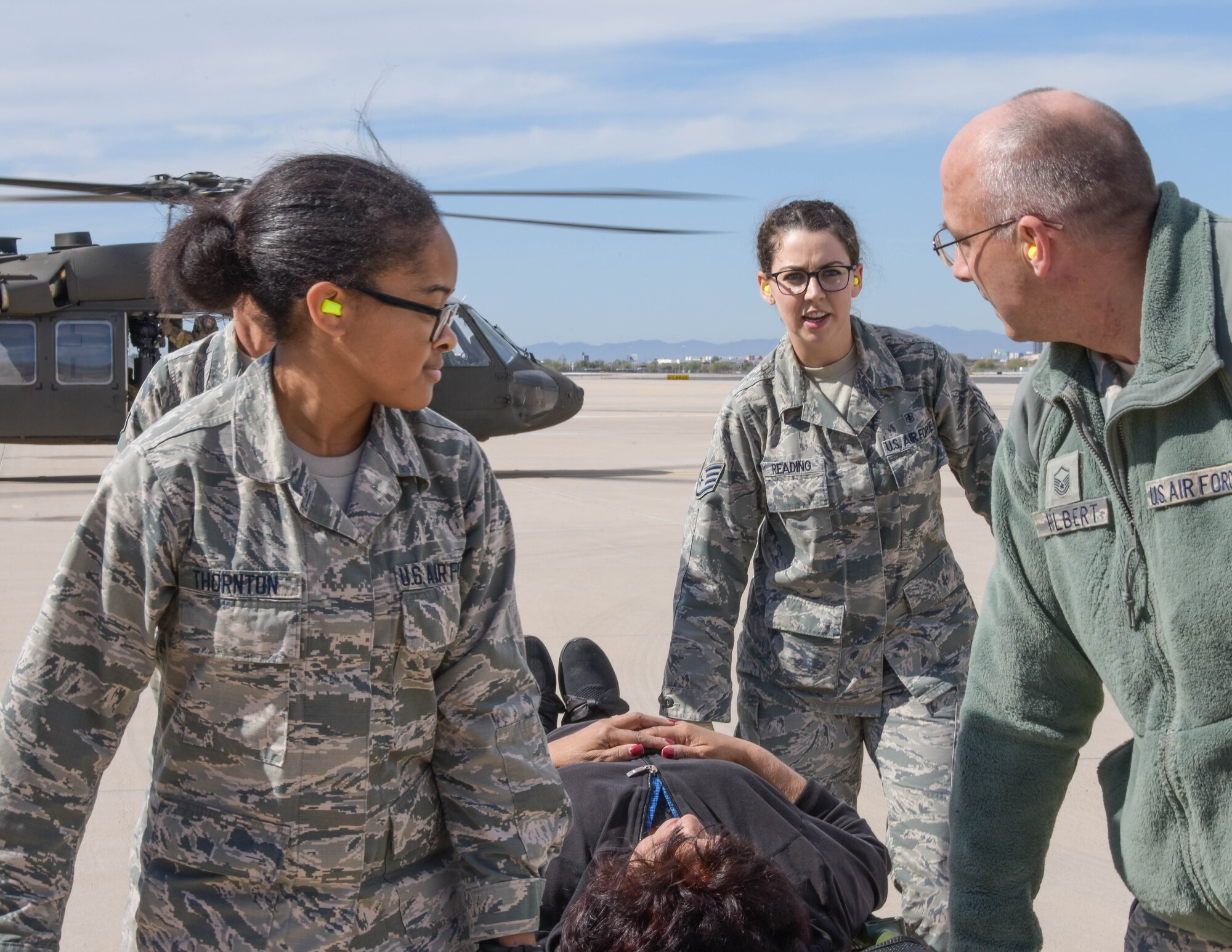 Nurses, pharmacy technicians and flight doctors were among the squadron members who participated in the National Disaster Medical System training exercise.