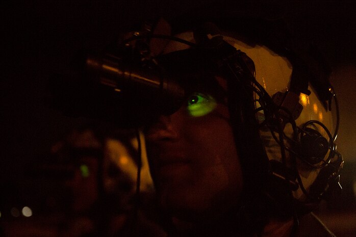 Marines test new night vision goggles in realistic setting