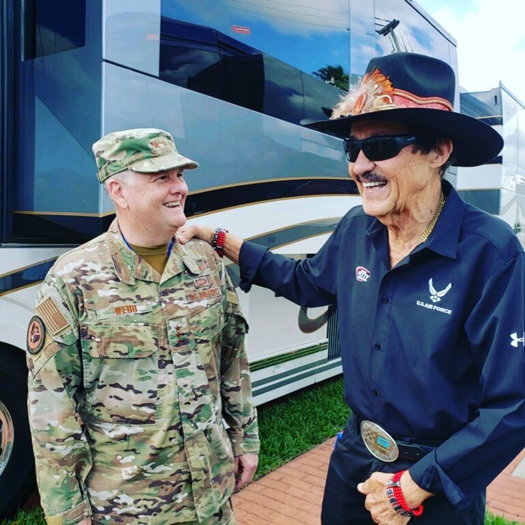 Lt Gen Webb talking to Richard Petty.