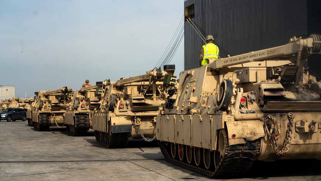 3rd Infantry Division loads equipment in Savannah, Georgia for DEFENDER-Europe 20