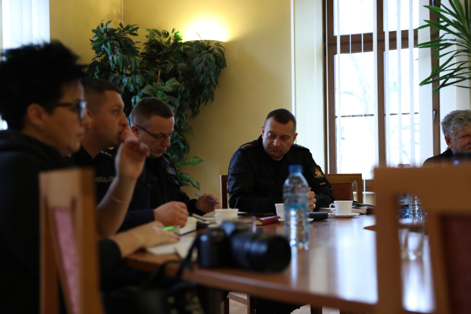 418th Civil Affairs Soldiers meet with local leaders in Zagan, Poland