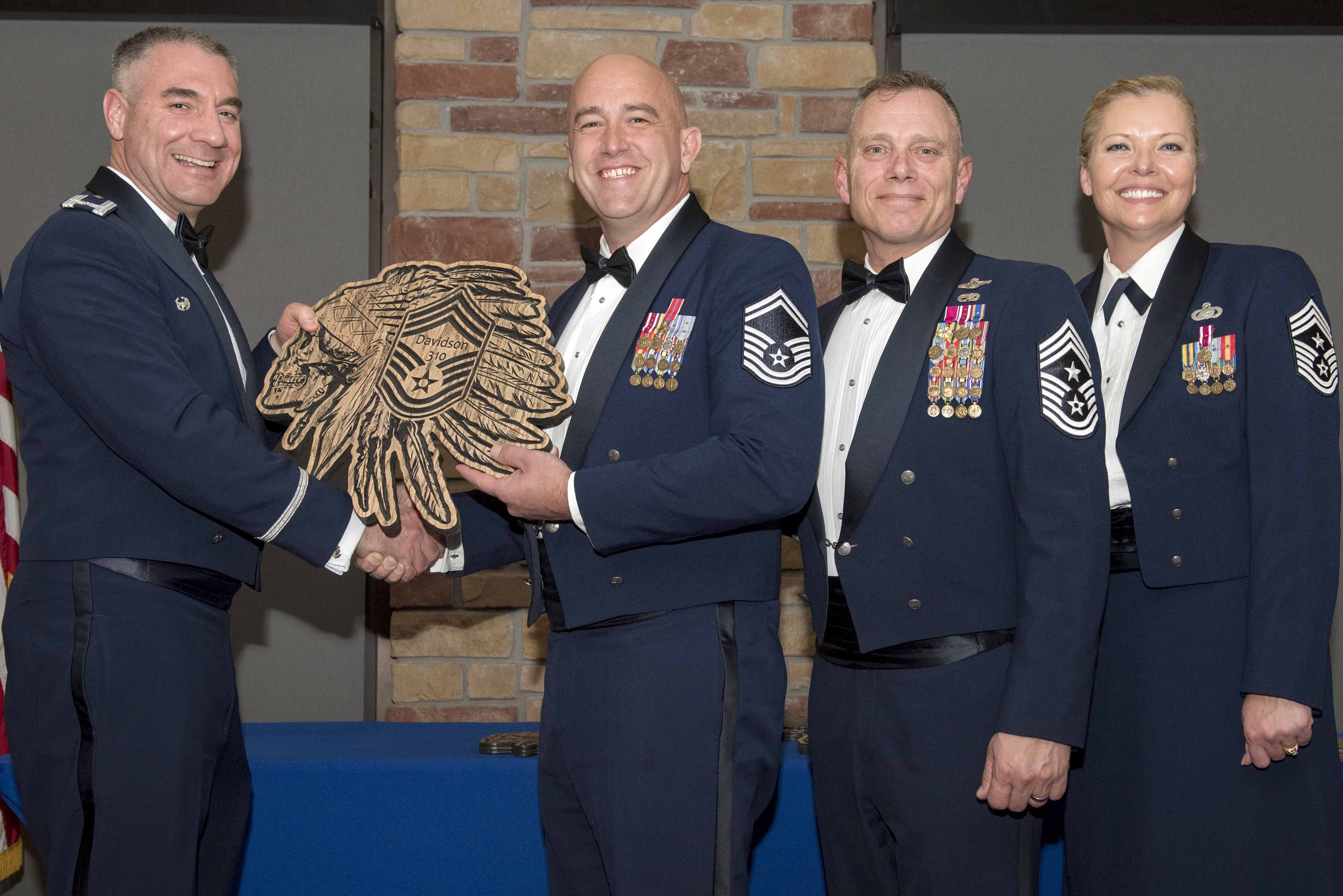 Team Holloman newest chiefs during recognition ceremony