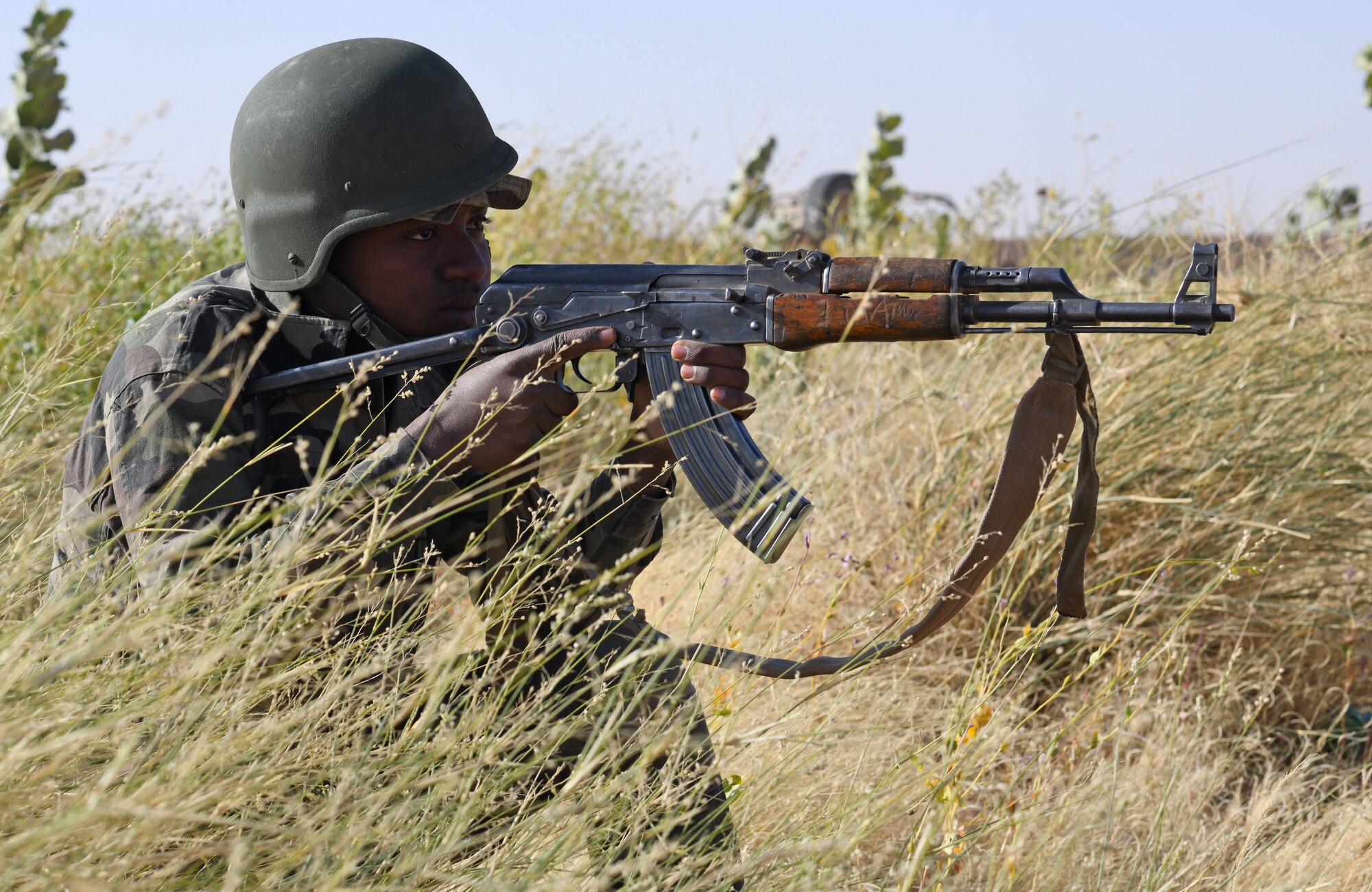 Photo of Niger Armed Forces personnel participating in a small unit tactics and operations course.