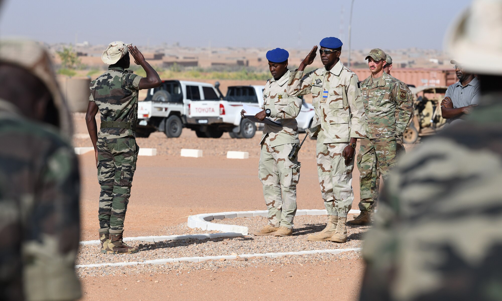 Photo of Niger Armed Forces personnel graduating from a small unit tactics and operations course.
