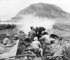 Marines fire on Japanese fortifications on Iwo Jima on, or shortly after, Feb. 19, 1945.