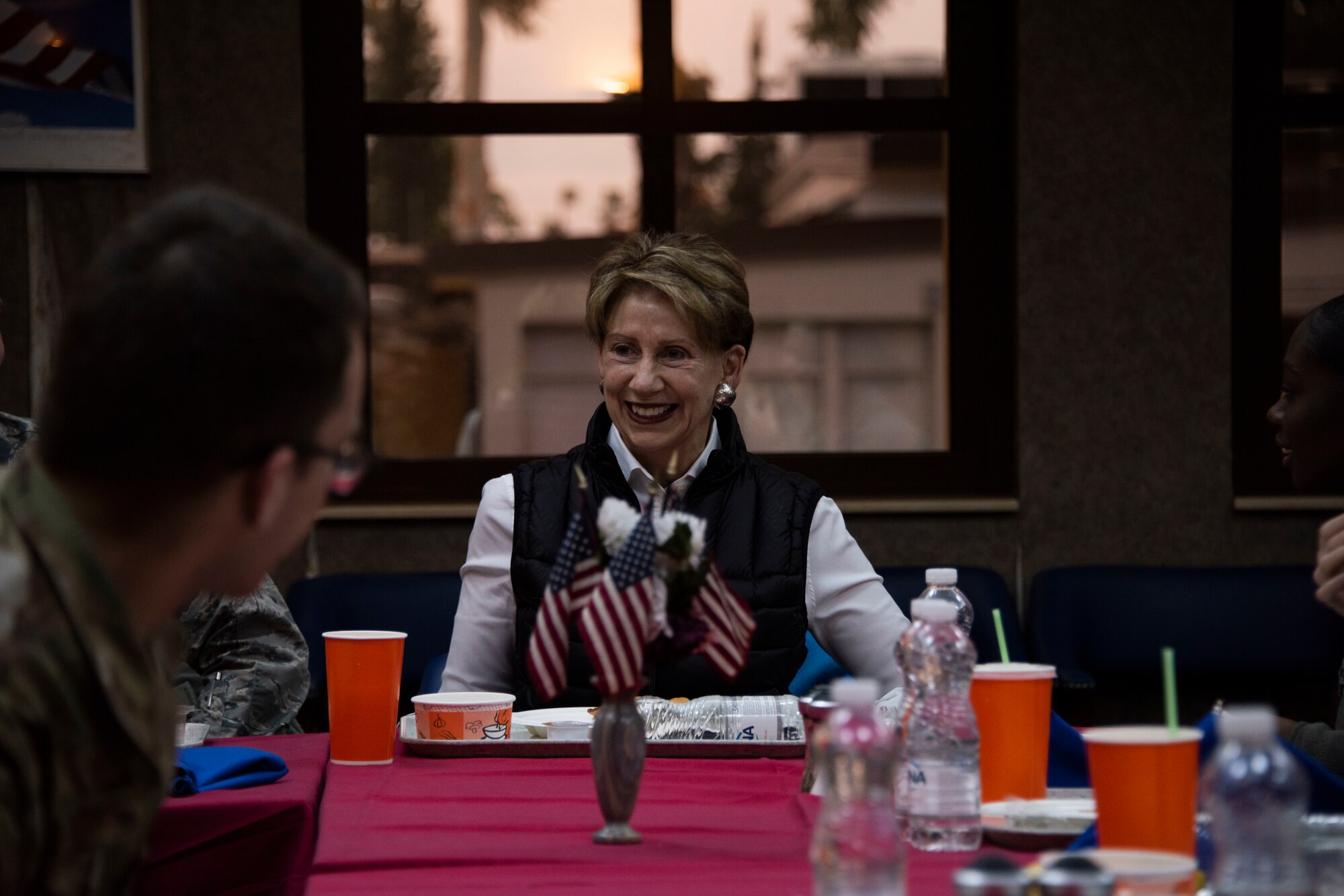 Secretary of the Air Force Barbara Barrett visited various U.S. facilities and met with Airmen assigned to the 39th Air Base Wing Feb. 15.