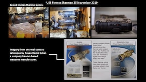 Thermal optic weapon sights seized by the USS FORREST SHERMAN in November.