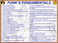Gen. Paul E. Funk II, Commanding General, U.S. Army Training and Doctrine Command, has compiled 40 guiding principles he considers fundamental to successful service. He calls these principles, Funk's Fundamentals. (U.S. Army courtesy graphic)