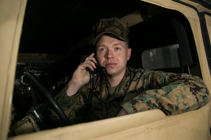 Sgt. Kyle Sparks, signal intelligence and electronic warfare analyst with 2nd Radio Battalion, II Marine Expeditionary Force Information Group, poses for a photo at Camp Lejeune, N.C., Feb. 14, 2020. "I'm just a good dude trying to do good things for good people," said Sparks, a Jacksonville, N.C., native. According to his leadership, Sparks can be relied upon to maintain platoon readiness for future operations through equipment maintenance and physical fitness. (U.S. Marine Corps photo by Cpl. Tiana Boyd)