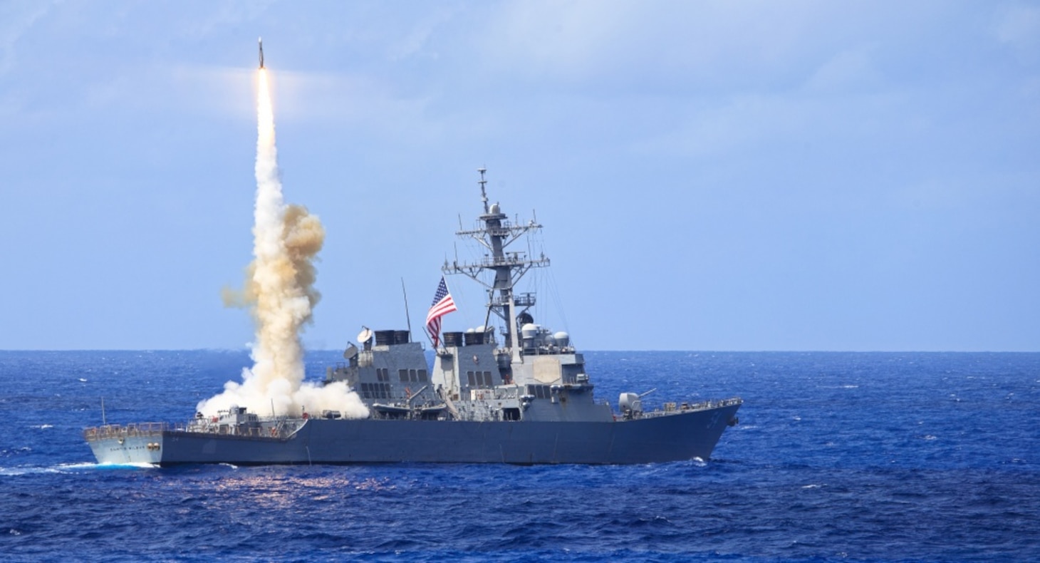 Official U.S. Navy file photo of Arleigh Burke-class guided-missile destroyer USS Curtis Wilbur (DDG 54)