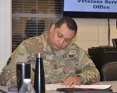 Sergeant taking notes