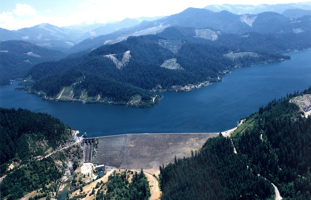 Hills Creek Dam is one of 14 flood risk management dams managed by the U.S. Army Corps of Engineers in the Willamette Valley, Oregon.