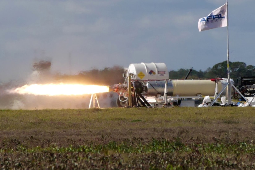 Rocket test fires