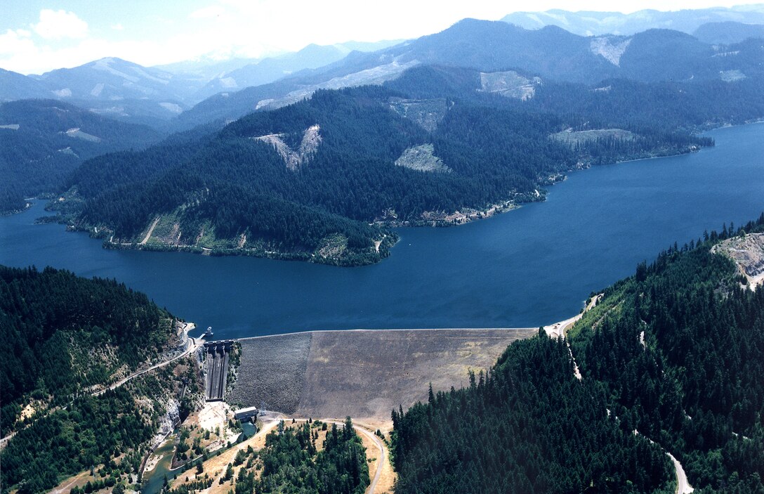 Hills Creek Dam is one of 14 flood risk management dams managed by the U.S. Army Corps of Engineers in the Willamette Valley, Oregon.