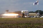 A X-60A hot fire test is conducted at Cecil Spaceport in Jacksonville, Fla., Jan. 14, 2020. The X-60A, developed through an Air Force Research Laboratory Small Business Innovation Research contract, is an air-launched rocket designed for hypersonic flight research.