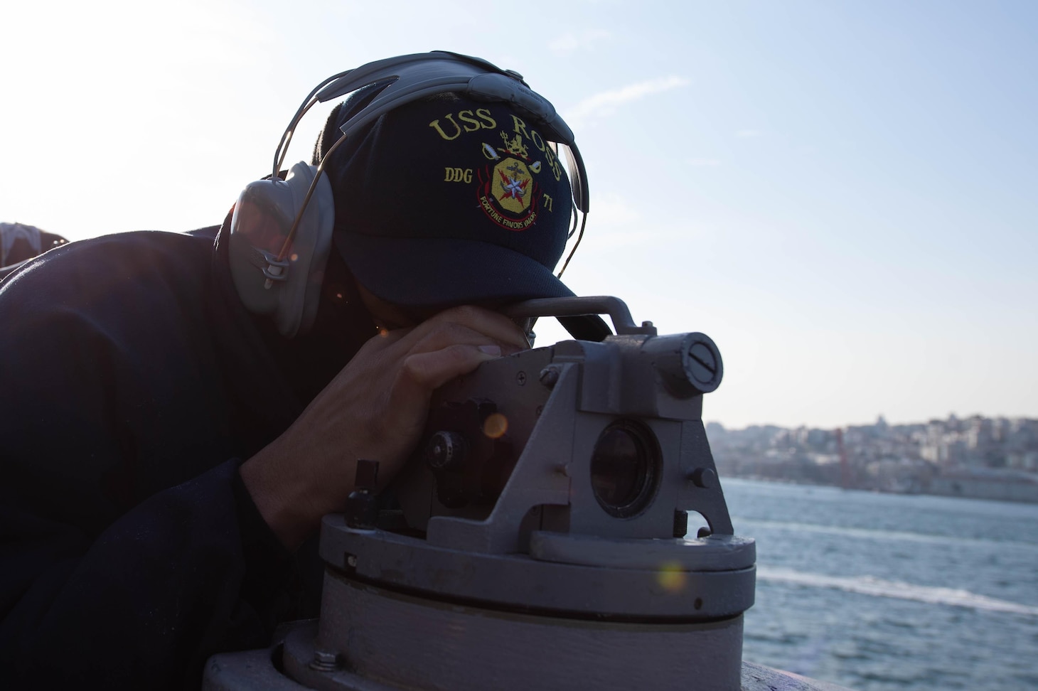 USS Ross en route to the Black Sea