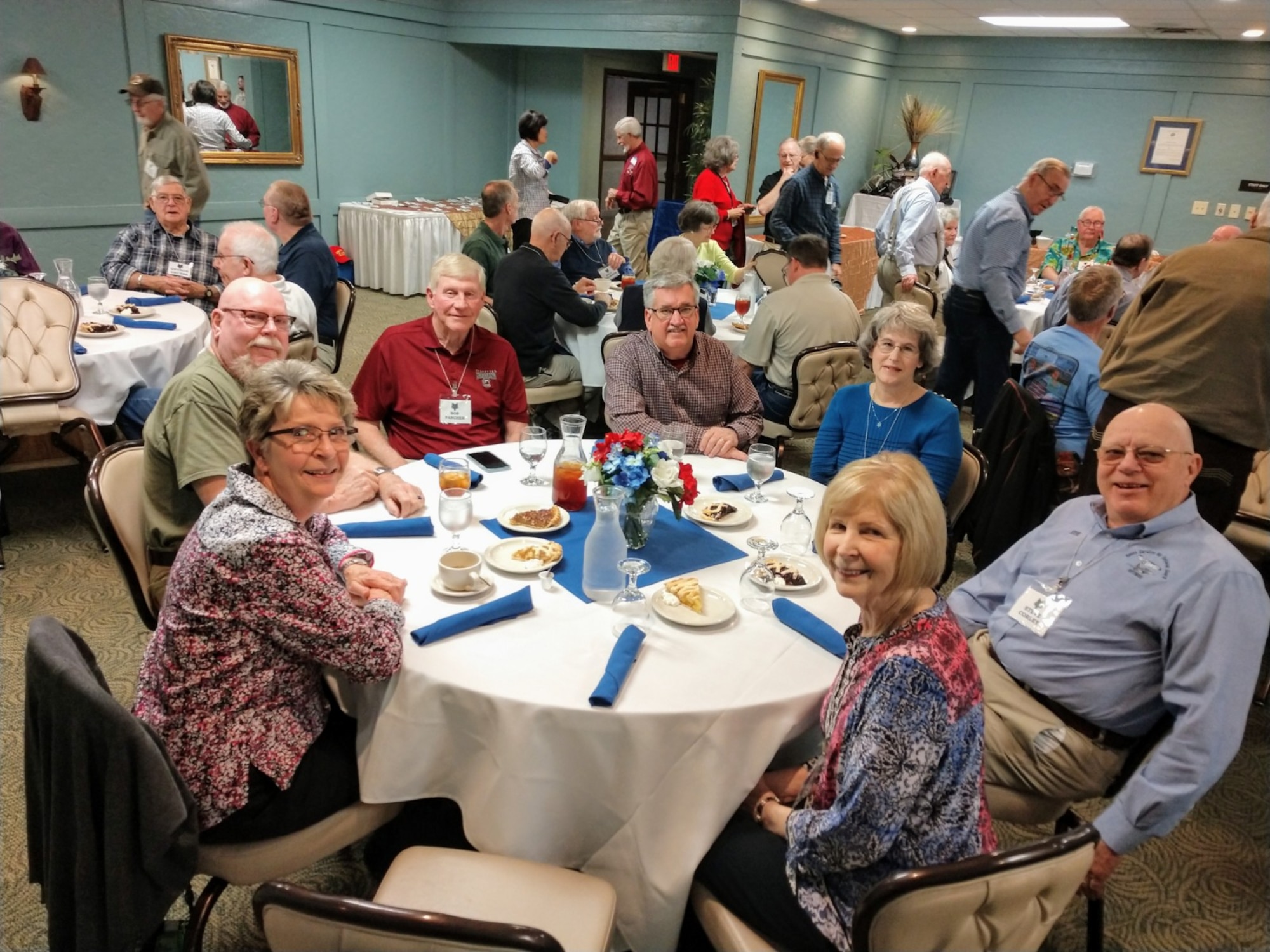 Retirees from the South Carolina Air National Guard gather for their monthly luncheon at the Fort Jackson NCO Club on Feb. 7, 2020.