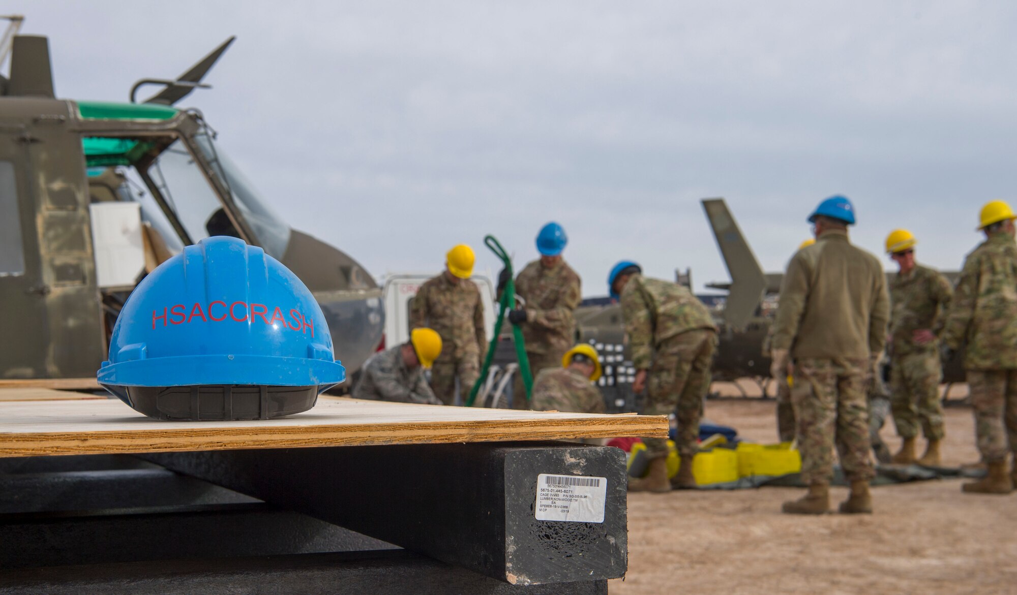 49th EMS and 49th CES perform lift training on aircraft