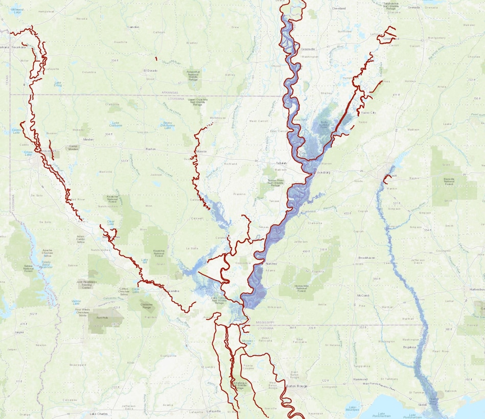 Vicksburg District announces updates to online inundation mapping viewer