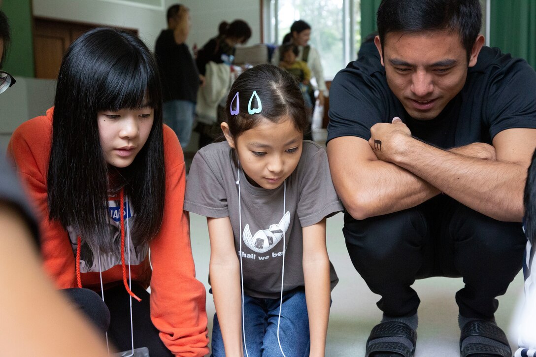 Volunteers from across the island of Okinawa came to participate in the English Day Camp at the Nago Youth House, Feb. 22.