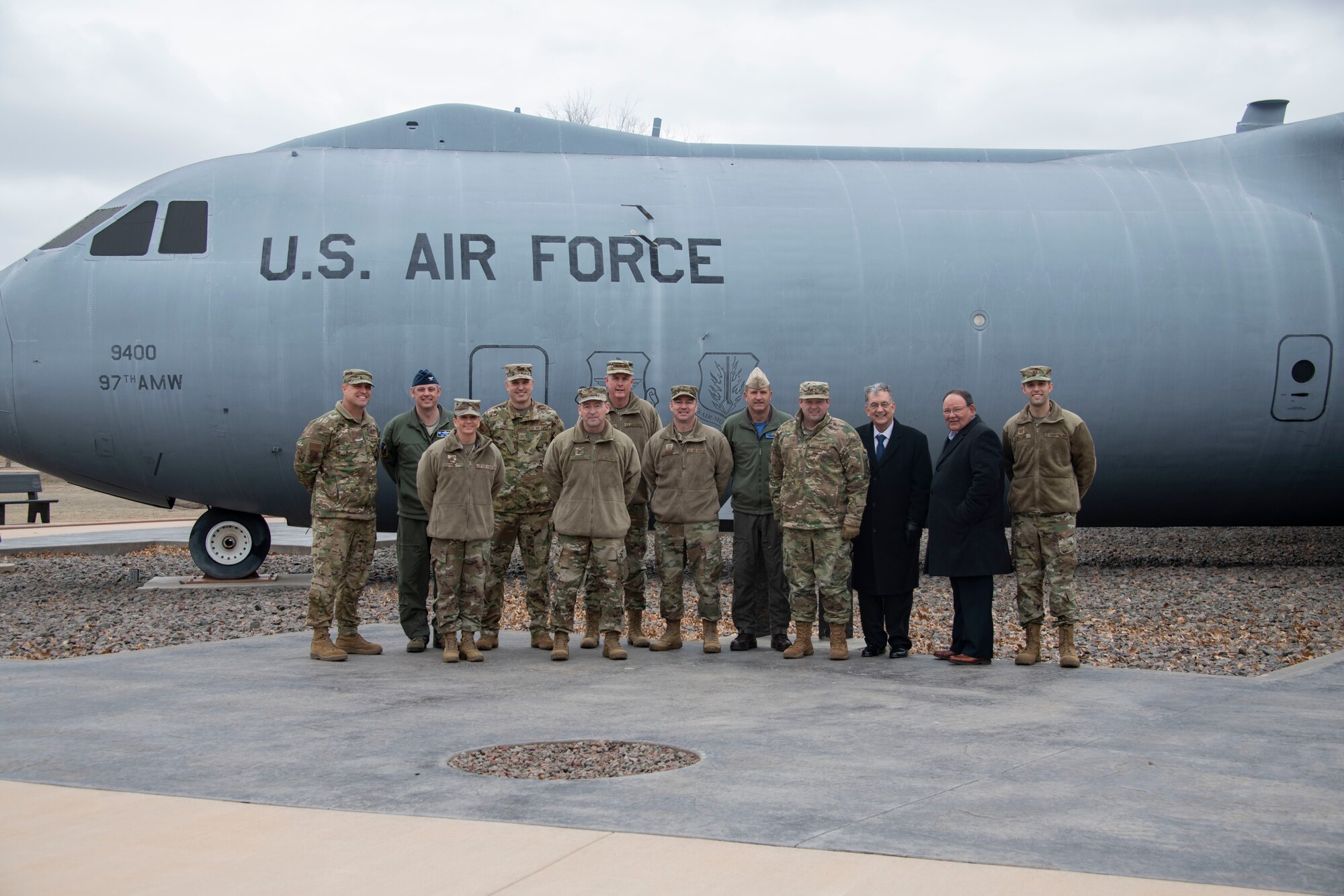 Members of the Oklahoma Commanders Summit pose for a group photo, Feb. 4, 2020, at Altus Air Force Base, Okla. The ability to have gatherings like the summit are a beneficial occasion for military leaders to address meet the needs of the installation.(U.S. Air Force photo by Staff Sgt. Cody Dowell)