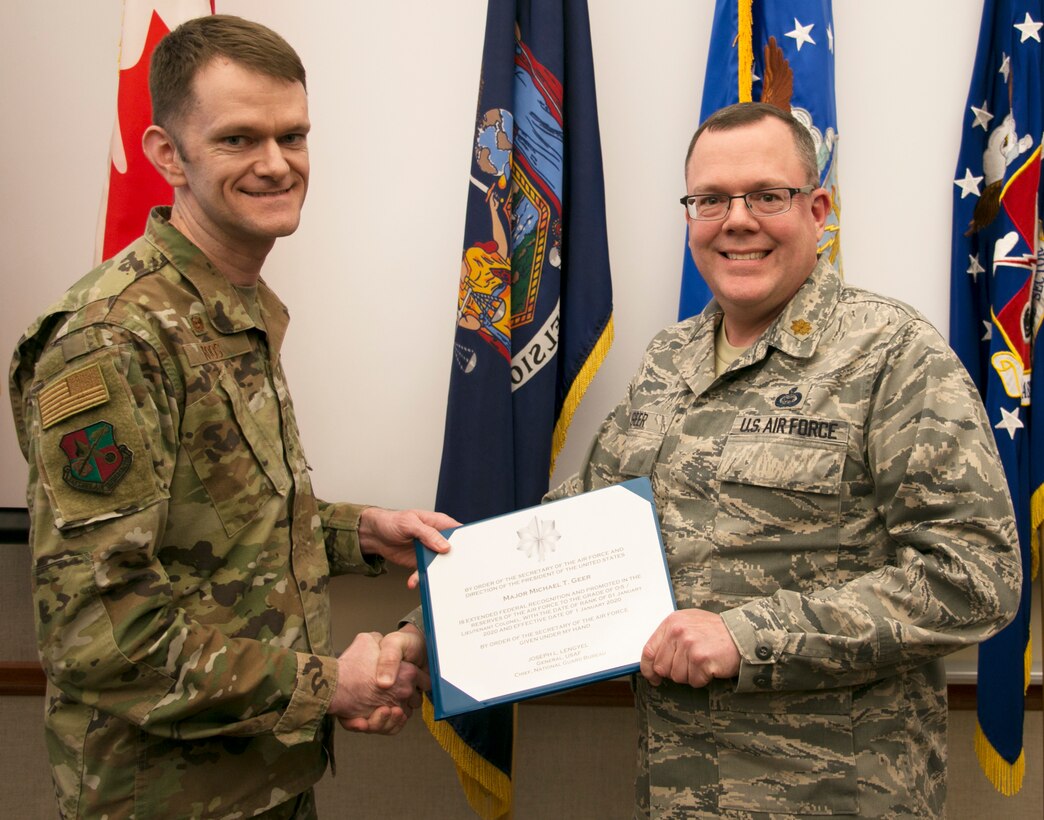 Geer Promoted to Lieutenant Colonel